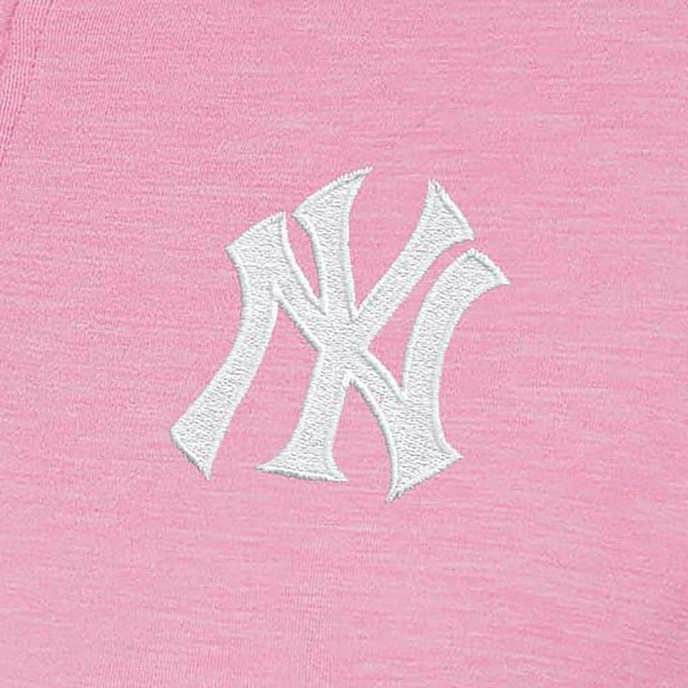 New York Yankees Antigua Women's Mentor Quarter-Zip Pullover Top - Pink Pullover