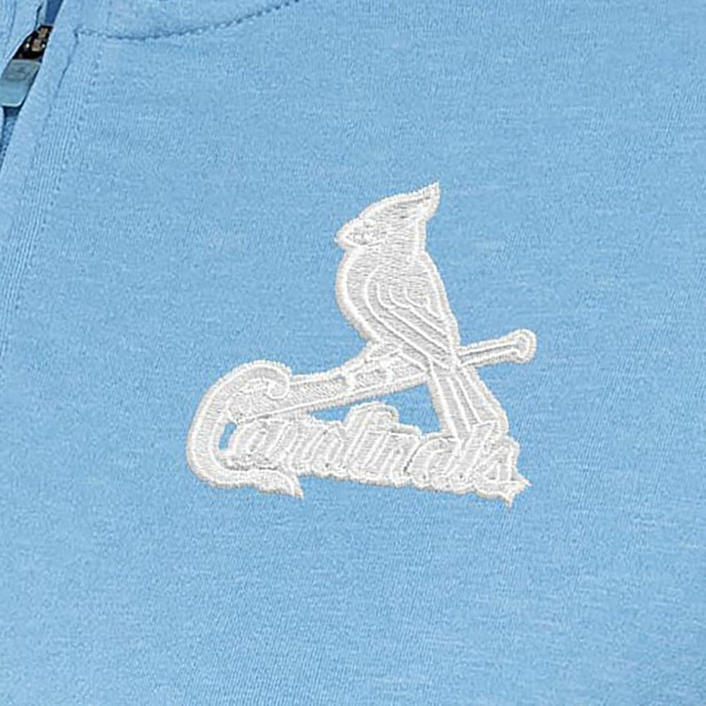 St. Louis Cardinals Antigua Women's Mentor Quarter-Zip Pullover Top - Light Blue Pullover
