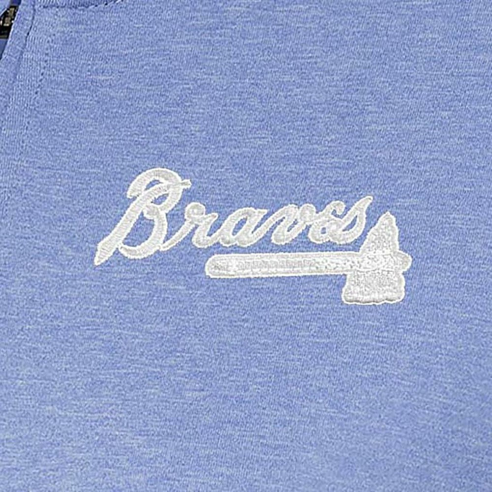 Atlanta Braves Antigua Women's Mentor Quarter-Zip Pullover Top - Lavender Pullover