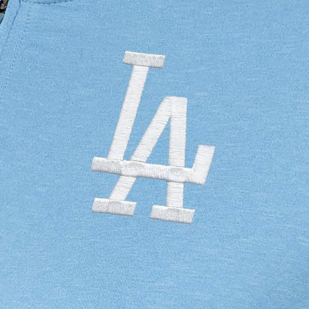 Los Angeles Dodgers Antigua Women's Mentor Quarter-Zip Pullover Top - Light Blue Pullover