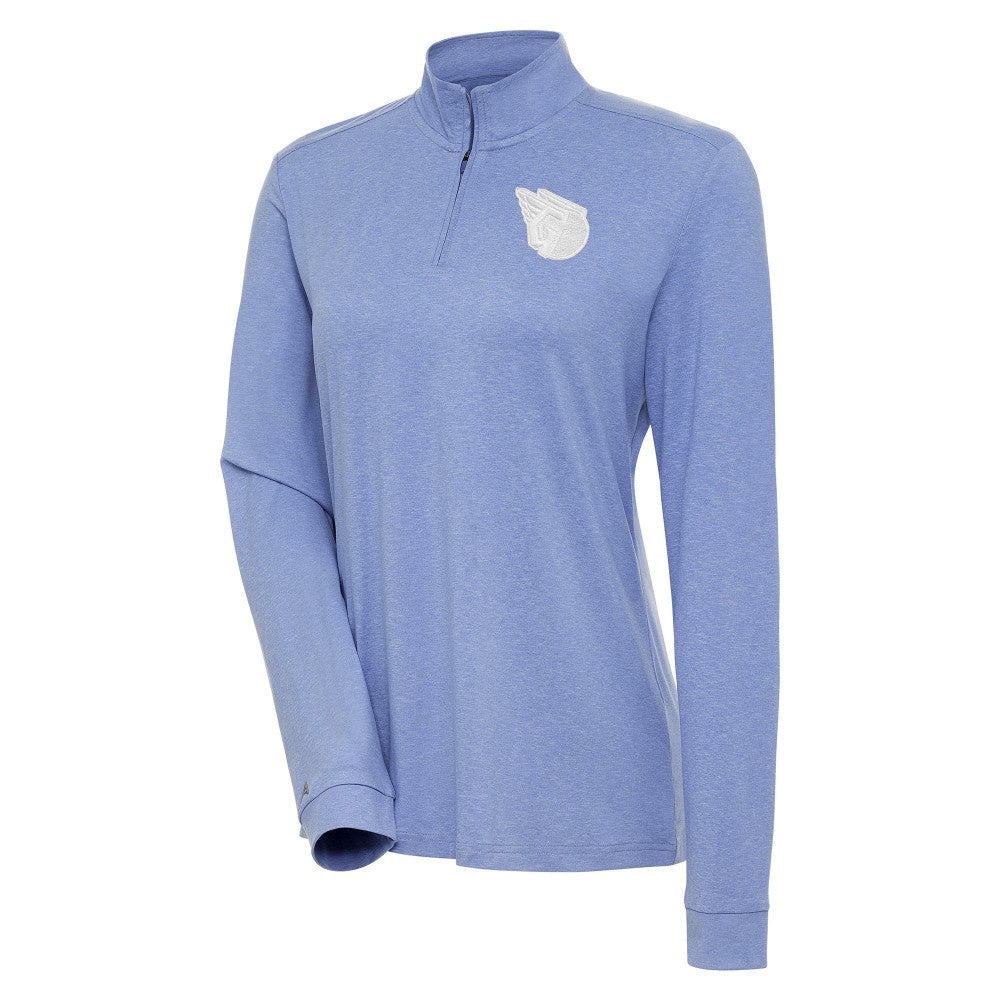 Cleveland Guardians Antigua Women's Mentor Quarter-Zip Pullover Top - Lavender Pullover