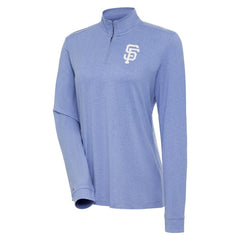 San Francisco Giants Antigua Women's Mentor Quarter-Zip Pullover Top - Lavender Pullover