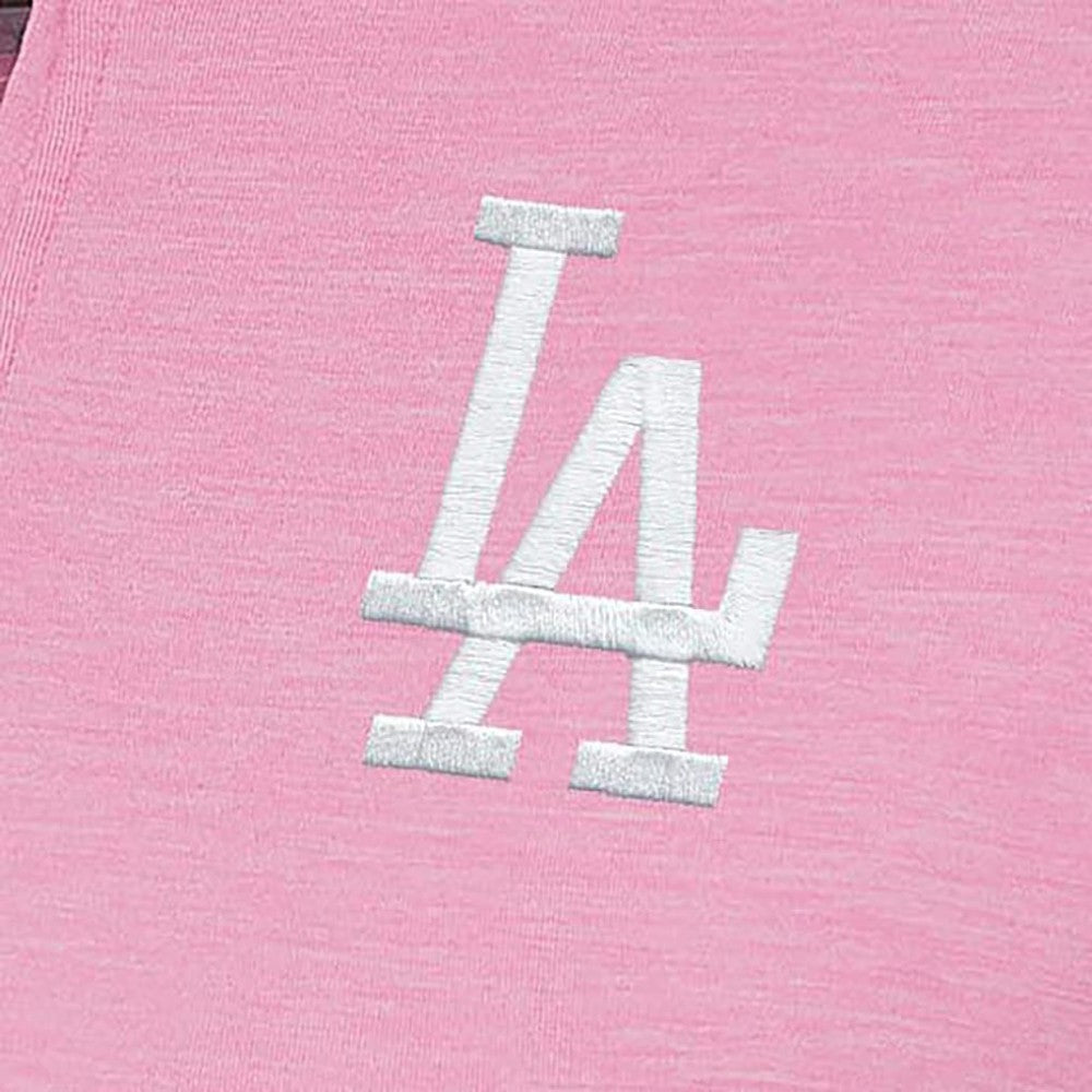Los Angeles Dodgers Antigua Women's Mentor Quarter-Zip Pullover Top - Pink Pullover