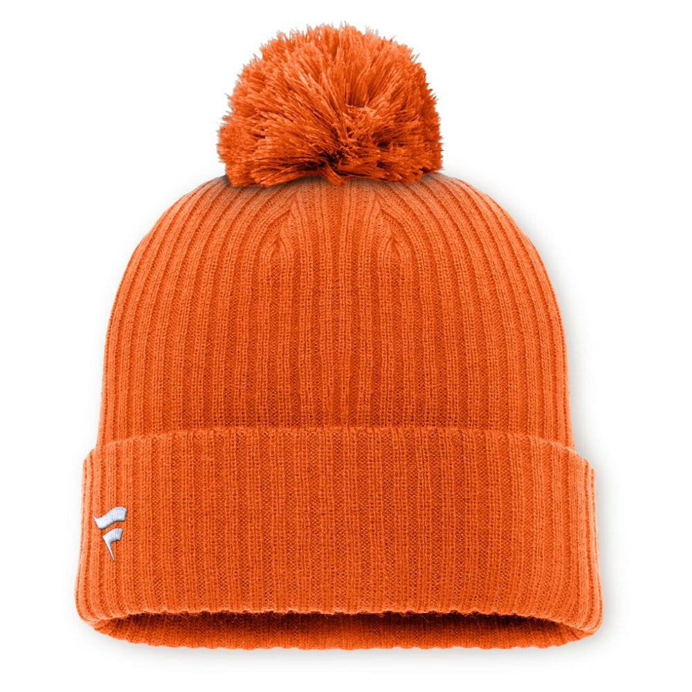 Philadelphia Flyers Fanatics Primary Logo Cuffed Knit Hat with Pom - Orange | US 201257828