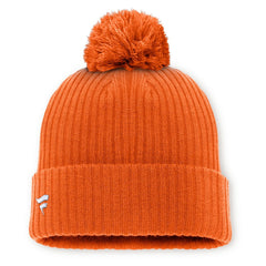 Philadelphia Flyers Fanatics Primary Logo Cuffed Knit Hat with Pom - Orange | US 201257828