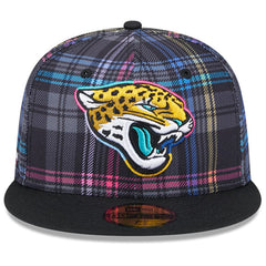 Jacksonville Jaguars New Era 2024 NFL Crucial Catch Plaid 59FIFTY Fitted Hat - Black Hats
