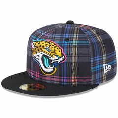 Jacksonville Jaguars New Era 2024 NFL Crucial Catch Plaid 59FIFTY Fitted Hat - Black Hats