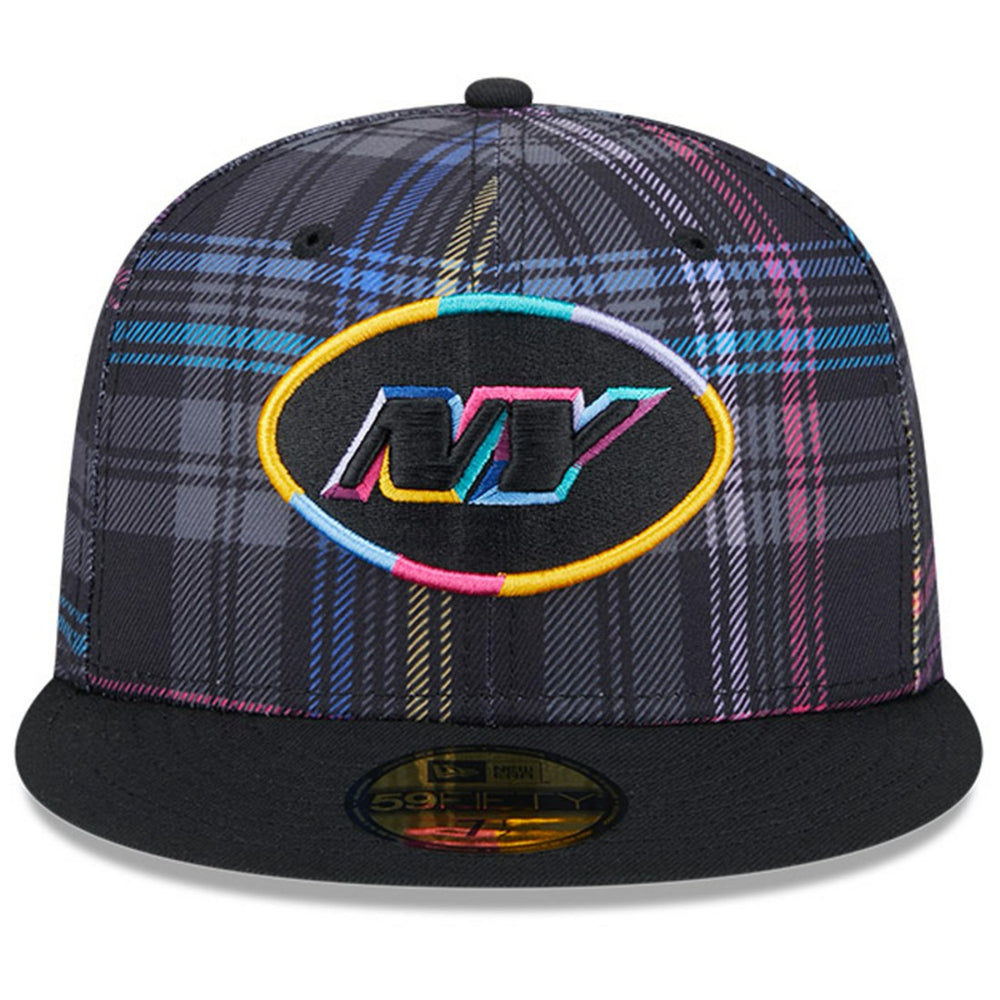 New York Jets New Era 2024 NFL Crucial Catch Plaid 59FIFTY Fitted Hat - Black Hats