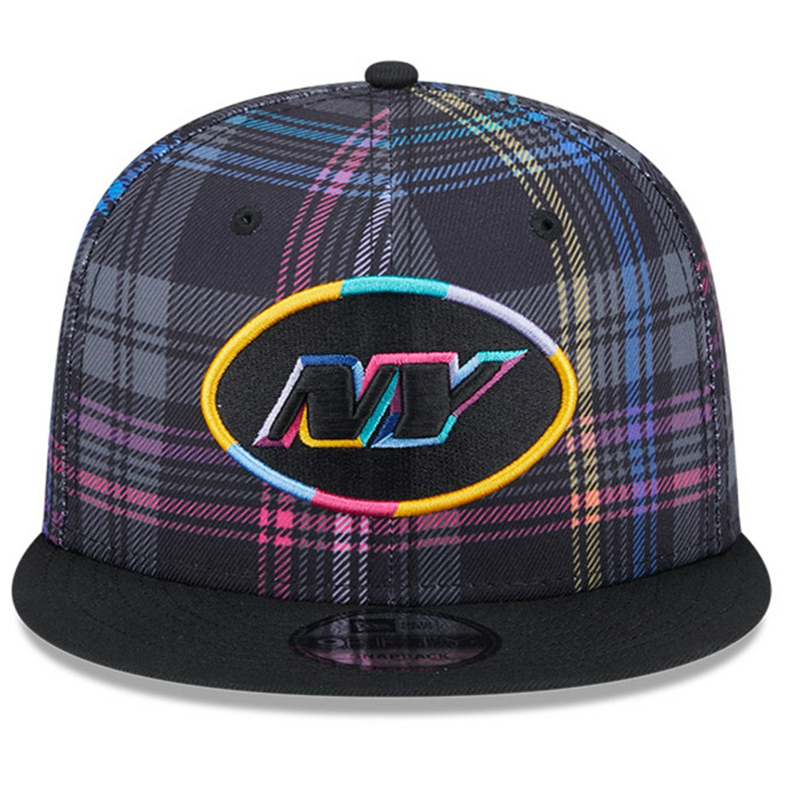 New York Jets New Era 2024 NFL Crucial Catch Plaid 9FIFTY Snapback Hat - Black Hats