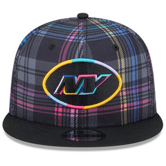 New York Jets New Era 2024 NFL Crucial Catch Plaid 9FIFTY Snapback Hat - Black Hats