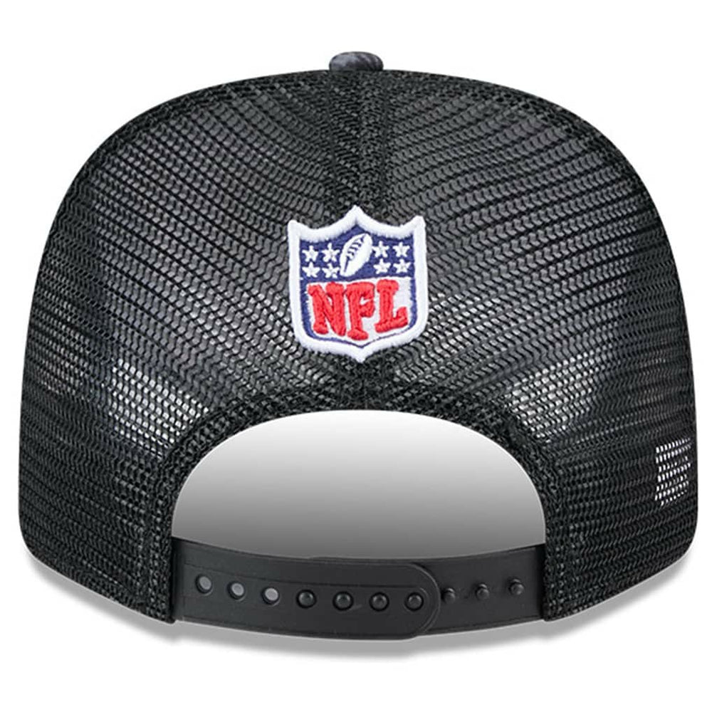 Jacksonville Jaguars New Era 2024 NFL Crucial Catch Plaid 9SEVENTY Trucker Snapback Hat - Black Hats