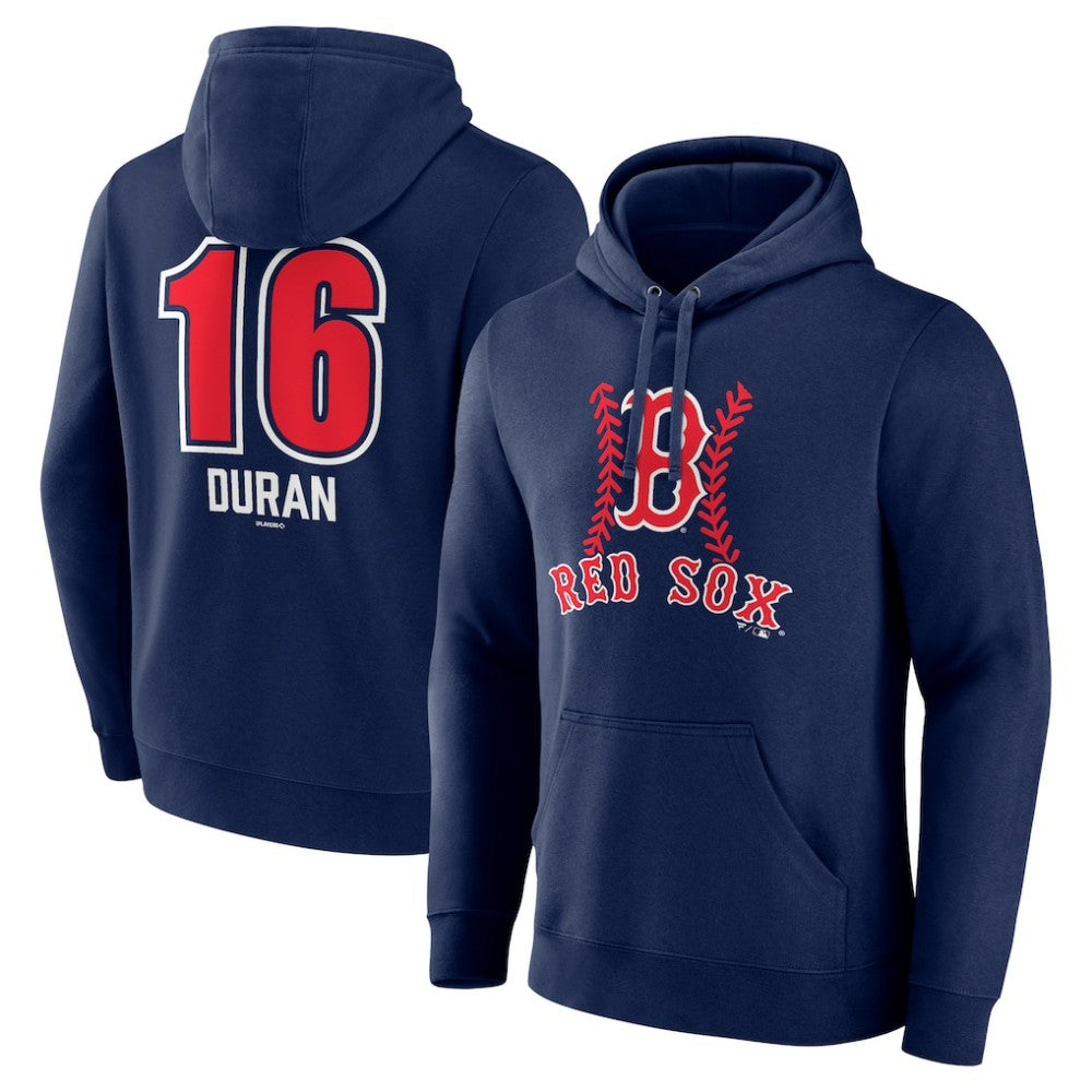 Jarren Duran Boston Red Sox Fastball Player Name & Number Pullover Hoodie - Navy Hoodies