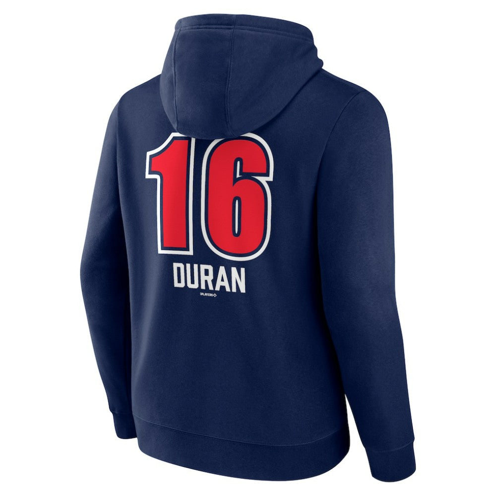 Jarren Duran Boston Red Sox Fastball Player Name & Number Pullover Hoodie - Navy Hoodies