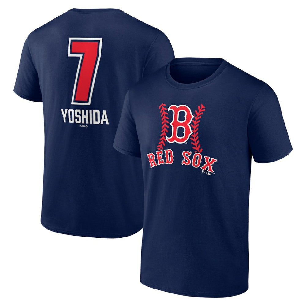 Masataka Yoshida Boston Red Sox Fastball Player Name & Number T-Shirt - Navy T-shirts