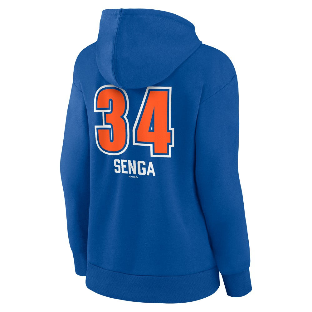Kodai Senga New York Mets Women's Fastball Player Name & Number Pullover Hoodie - Royal Hoodies