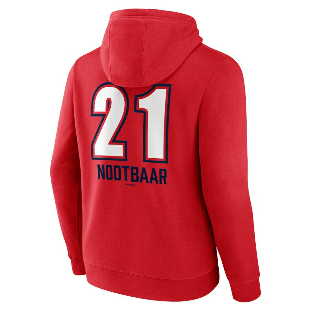 Lars Nootbaar St. Louis Cardinals Fastball Player Name & Number Pullover Hoodie - Red Hoodies