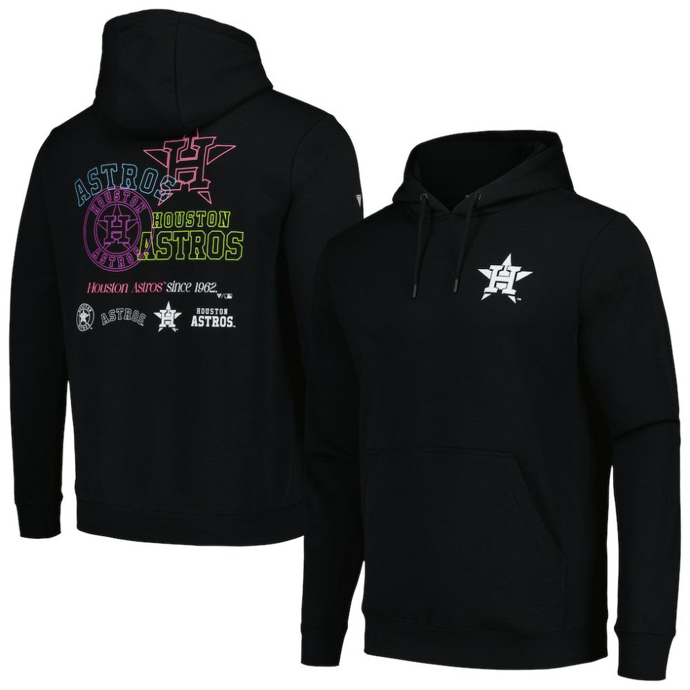 Houston Astros Levelwear Podium Vintage Pullover Hoodie - Black Hoodies