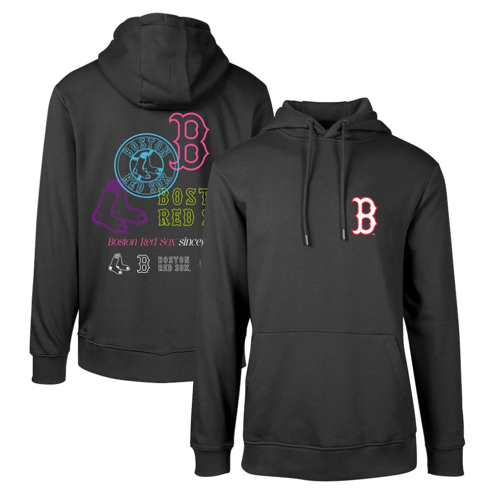 Boston Red Sox Levelwear Podium Vintage Pullover Hoodie - Black Hoodies