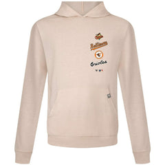 Baltimore Orioles Levelwear Base Line Pullover Hoodie - Cream Hoodies