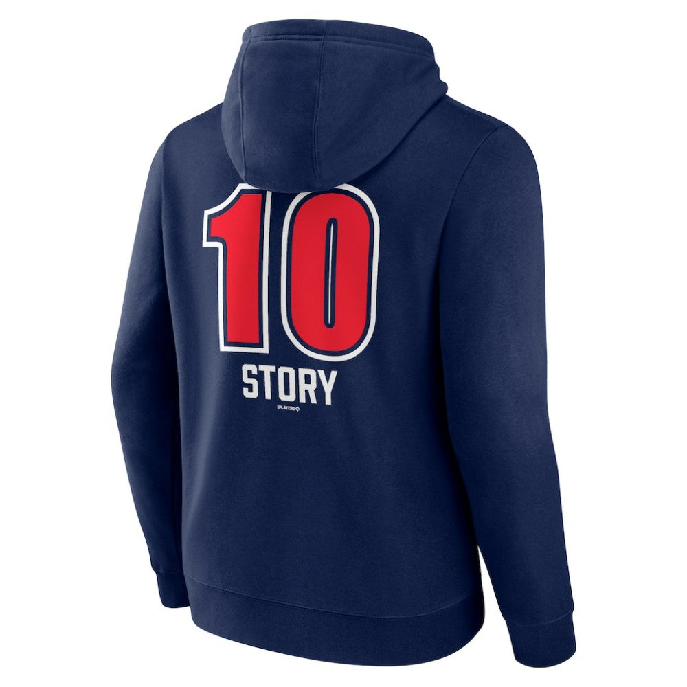 Trevor Story Boston Red Sox Fastball Player Name & Number Pullover Hoodie - Navy Hoodies