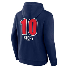 Trevor Story Boston Red Sox Fastball Player Name & Number Pullover Hoodie - Navy Hoodies