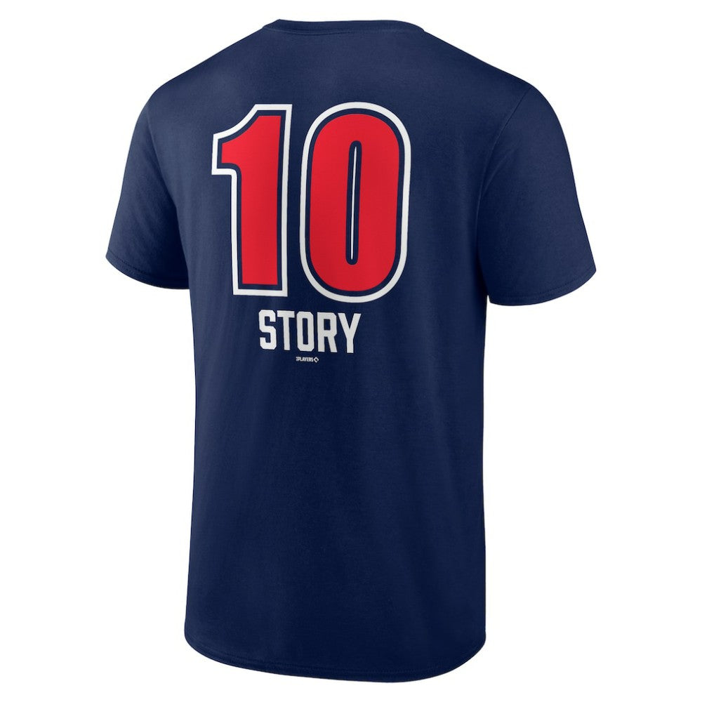 Trevor Story Boston Red Sox Fastball Player Name & Number T-Shirt - Navy T-shirts
