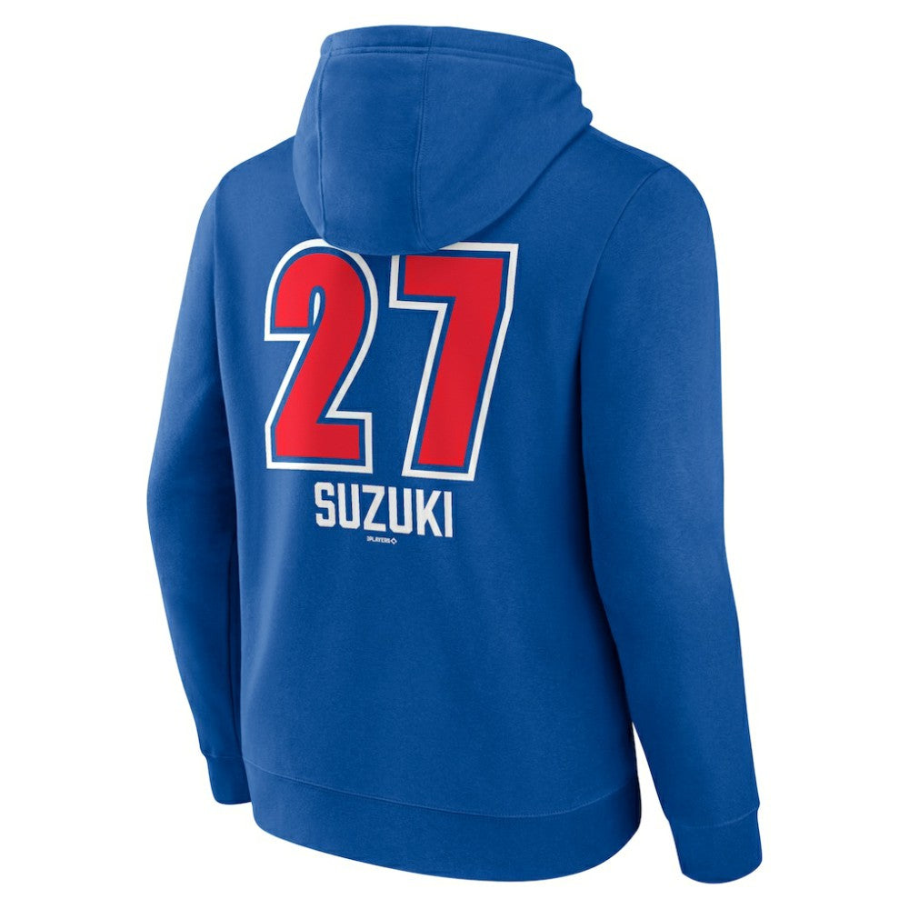 Seiya Suzuki Chicago Cubs Fastball Player Name & Number Pullover Hoodie - Royal Hoodies
