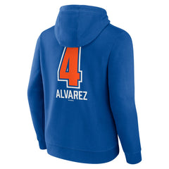Francisco Alvarez New York Mets Fastball Player Name & Number Pullover Hoodie - Royal Hoodies