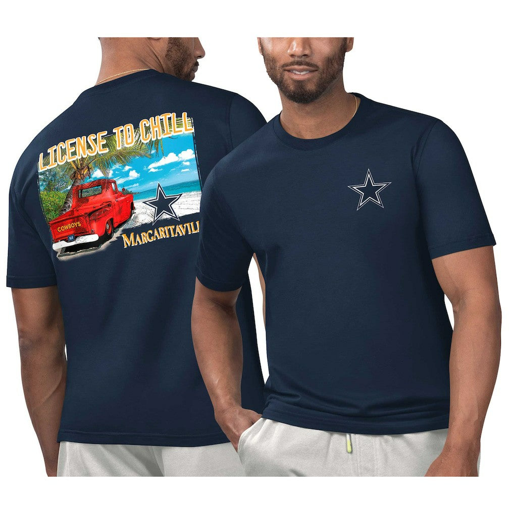 Dallas Cowboys Margaritaville Licensed to Chill T-Shirt - Navy T-shirts
