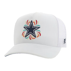 Dallas Cowboys HOOey NFL Fiesta Adjustable Trucker Hat - White