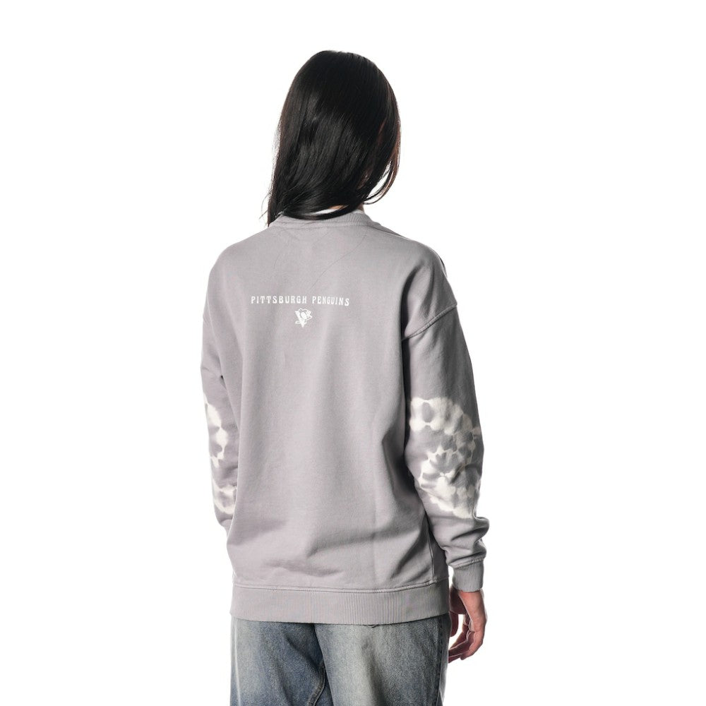 Pittsburgh Penguins The Wild Collective Unisex Tie-Dye Double Collar Pullover Sweatshirt - Gray | US 201271294