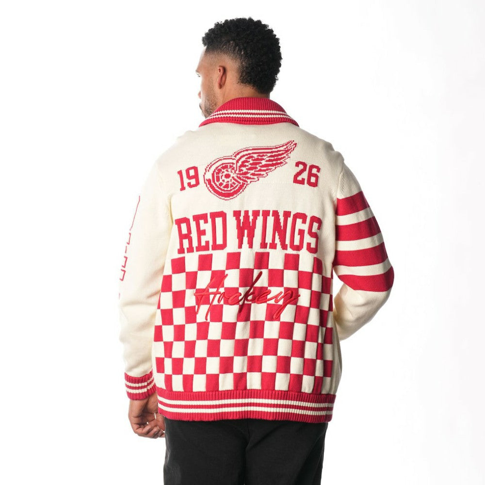 Detroit Red Wings The Wild Collective Unisex Jacquard Full-Zip Sweater - Cream | US 201271309