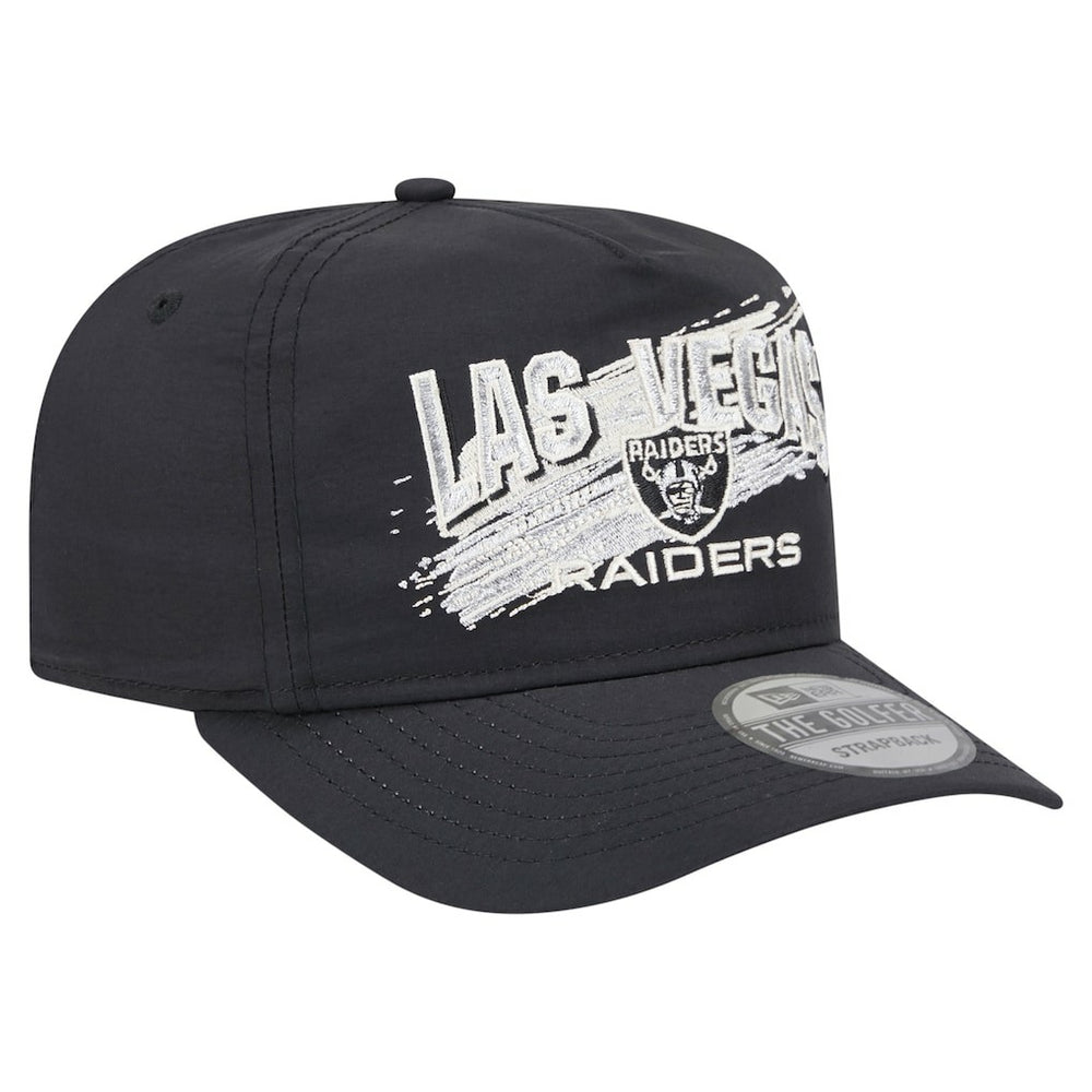 Las Vegas Raiders New Era Throwback Brush Golfer Snapback Hat - Black Hats