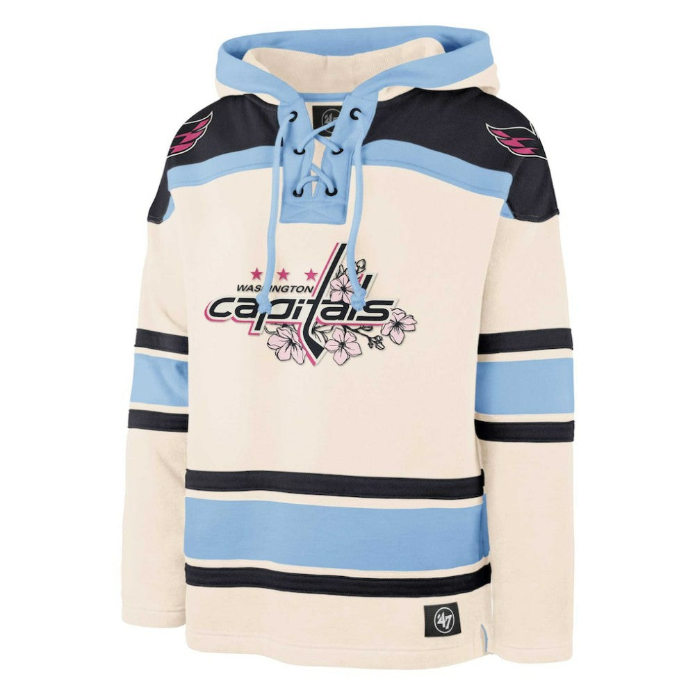 Washington Capitals '47 Cherry Blossom Lacer Pullover Hoodie - Cream | US 201271812