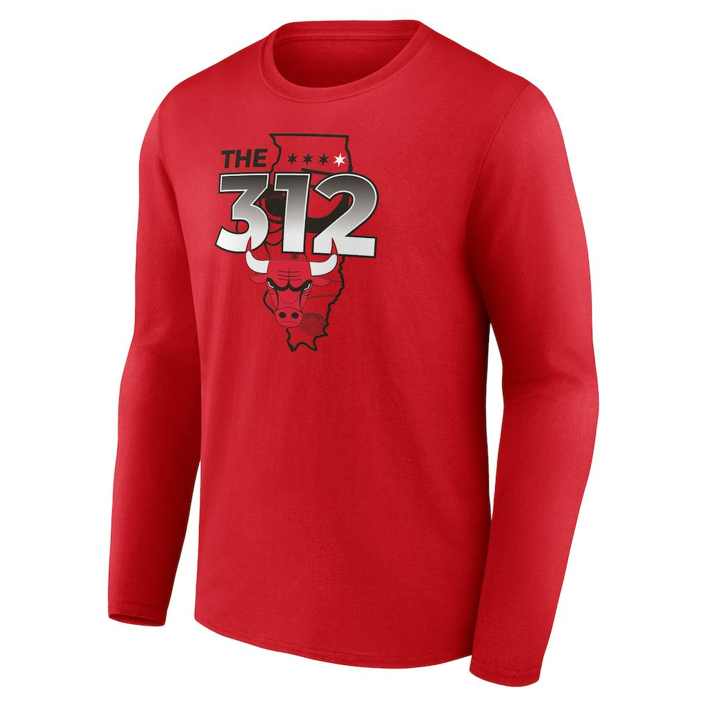 Chicago Bulls Pick & Roll Coverage Long Sleeve T-Shirt Red