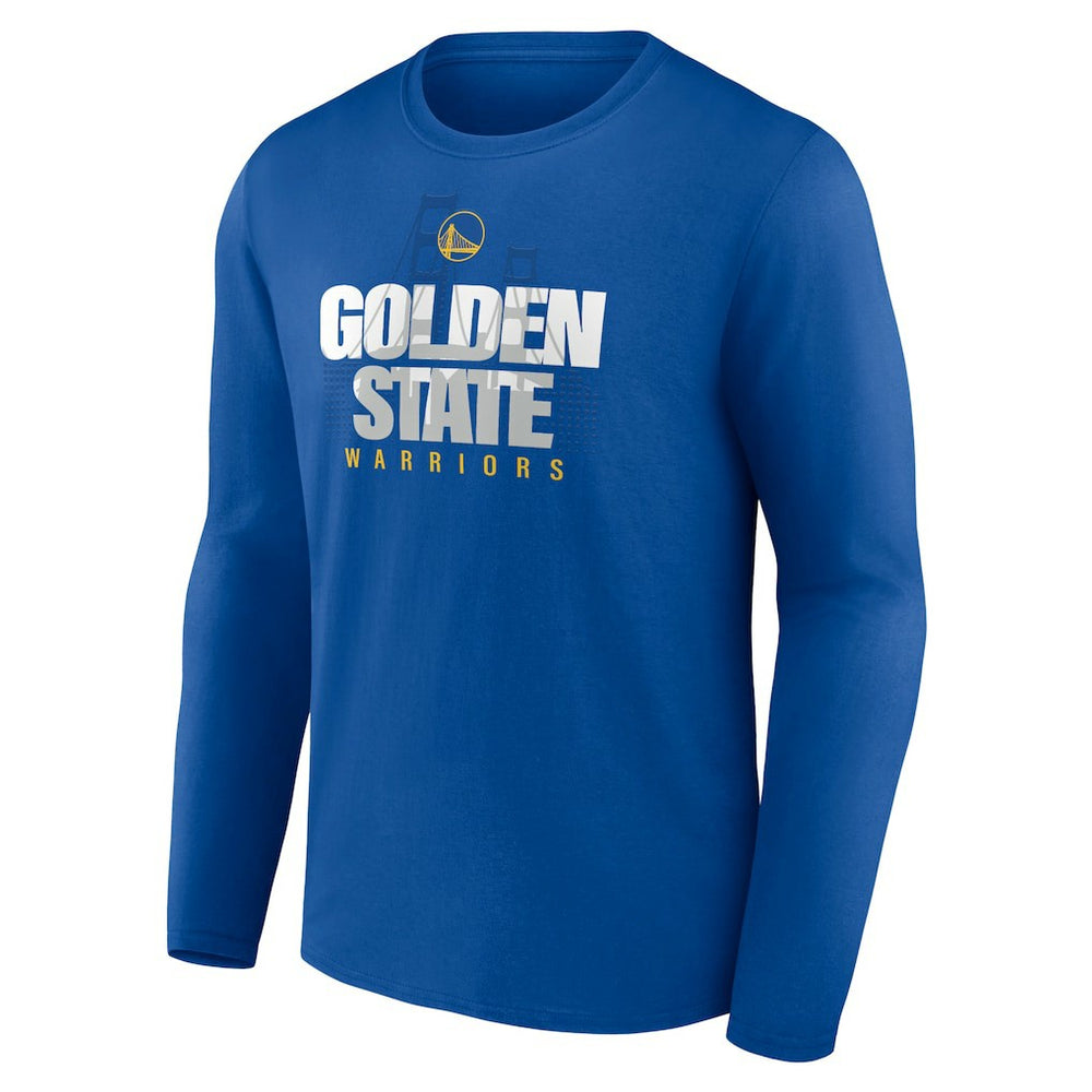 Golden State Warriors Pick & Roll Coverage Long Sleeve T-Shirt Royal