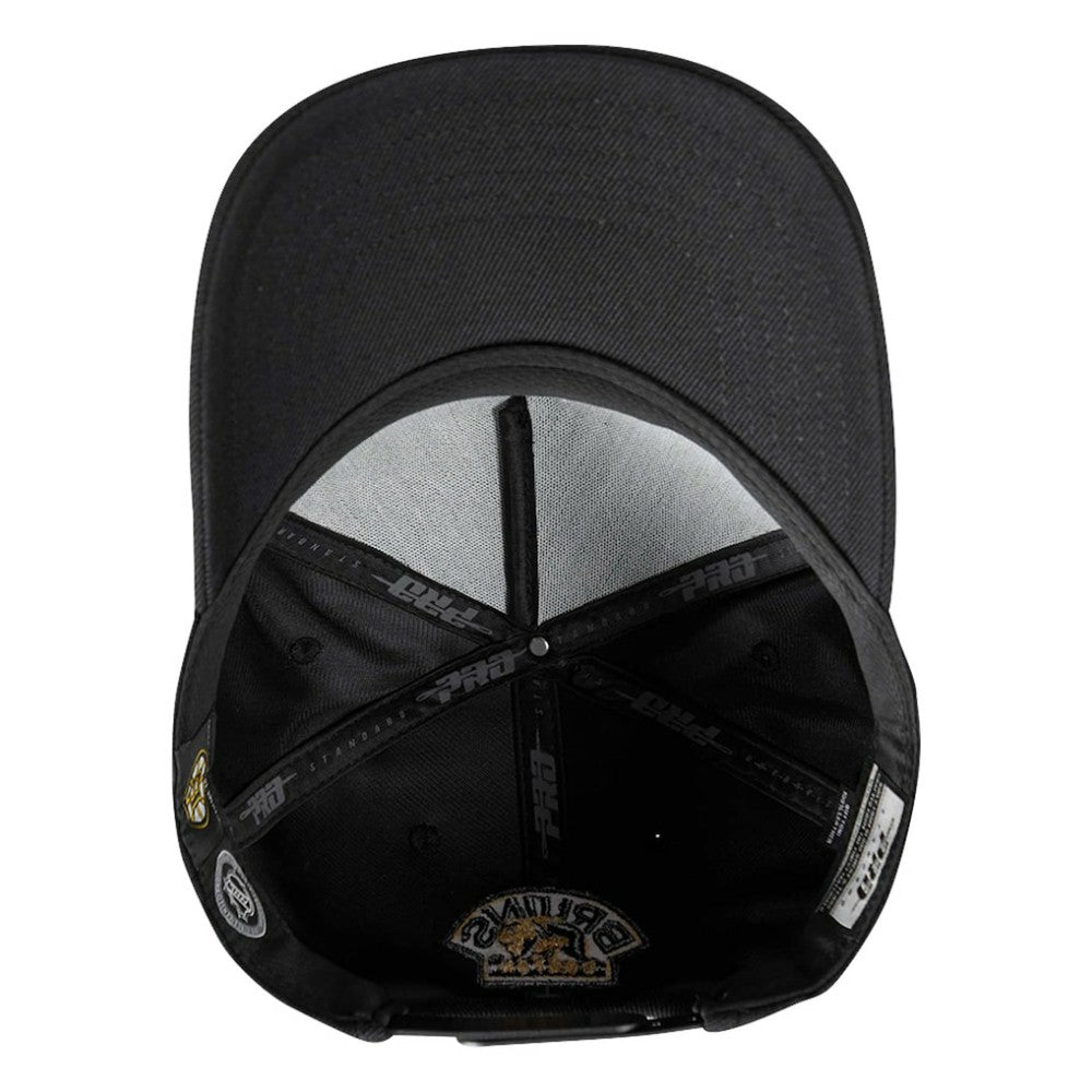 Boston Bruins Pro Standard Metallic Logo Pinch Front Adjustable Hat - Black | US 201274352