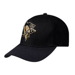 Pittsburgh Penguins Pro Standard Metallic Logo Pinch Front Adjustable Hat - Black | US 201274359