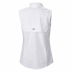 Jacksonville Jaguars Women's PFG Tamiami Omni-Shade Sleeveless Button-Up Shirt - White