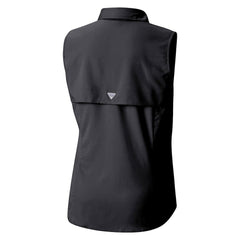 Minnesota Vikings Women's PFG Tamiami Omni-Shade Sleeveless Button-Up Shirt - Black