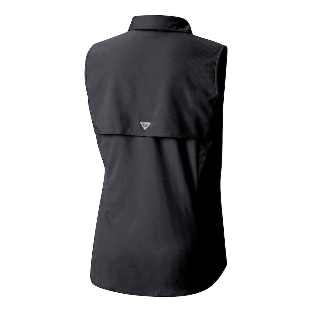Pittsburgh Steelers Women's PFG Tamiami Omni-Shade Sleeveless Button-Up Shirt - Black
