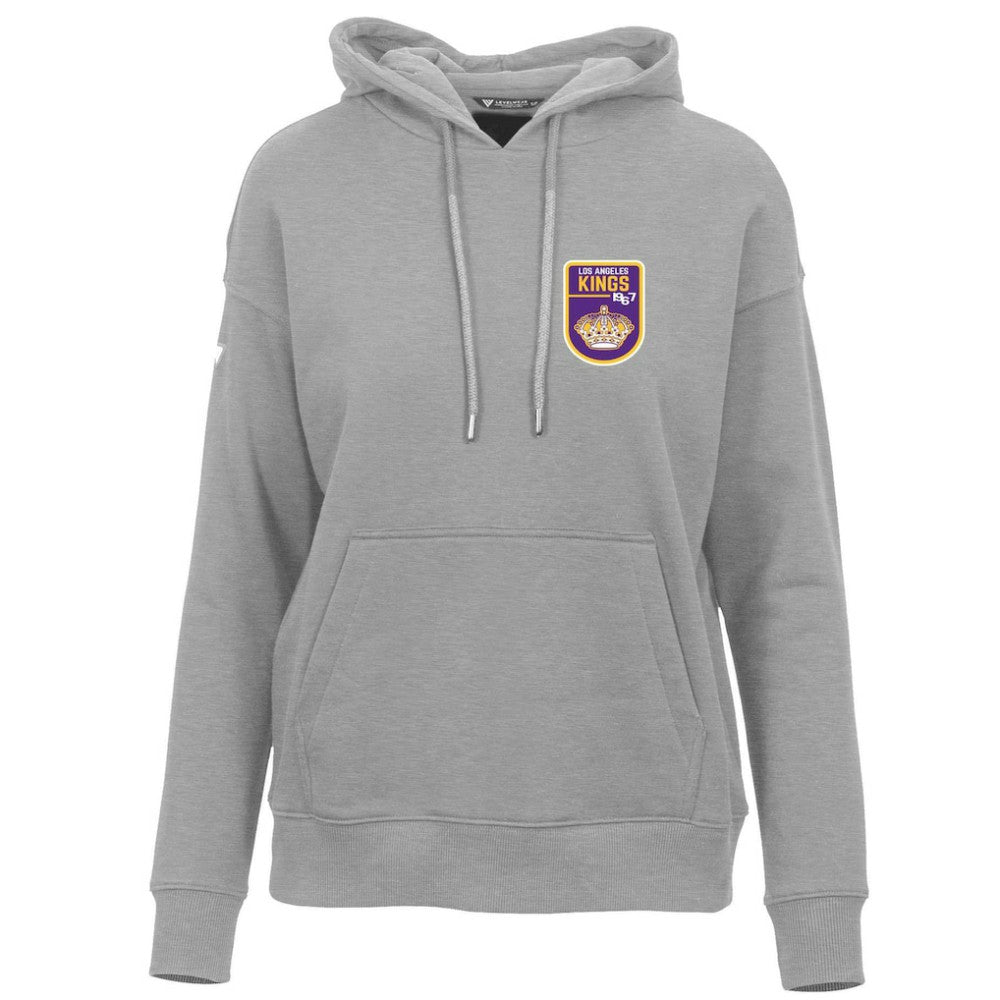 Los Angeles Kings Levelwear Women's Retro Adorn Pullover Hoodie - Gray | US 201275465