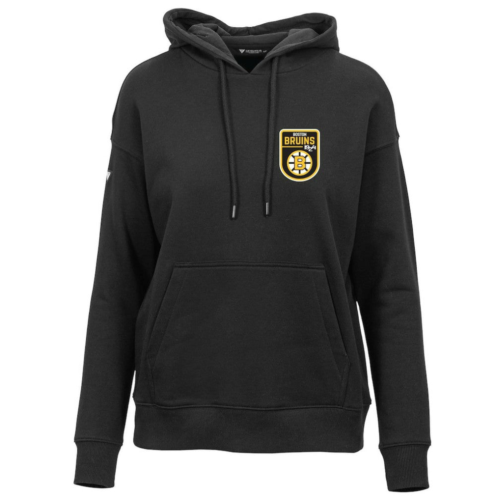 Boston Bruins Levelwear Women's Retro Adorn Pullover Hoodie - Black | US 201275478