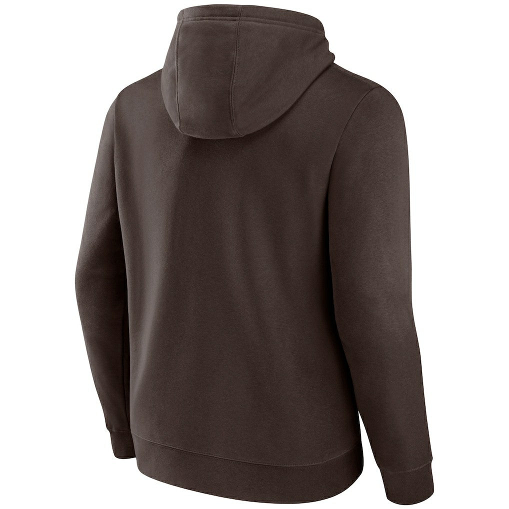 Cleveland Browns Primary Logo Pullover Hoodie - Brown Hoodies