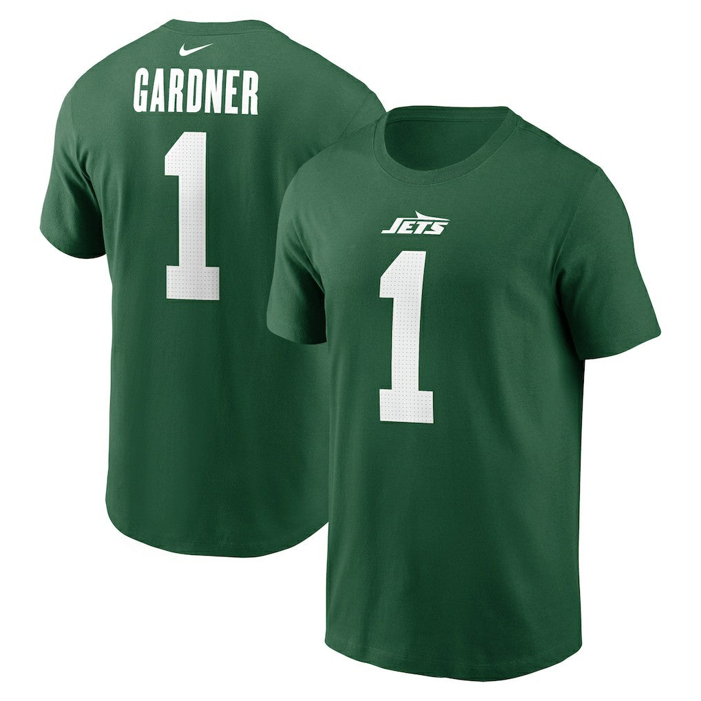Sauce Gardner New York Jets Name & Number T-Shirt - Green T-shirts