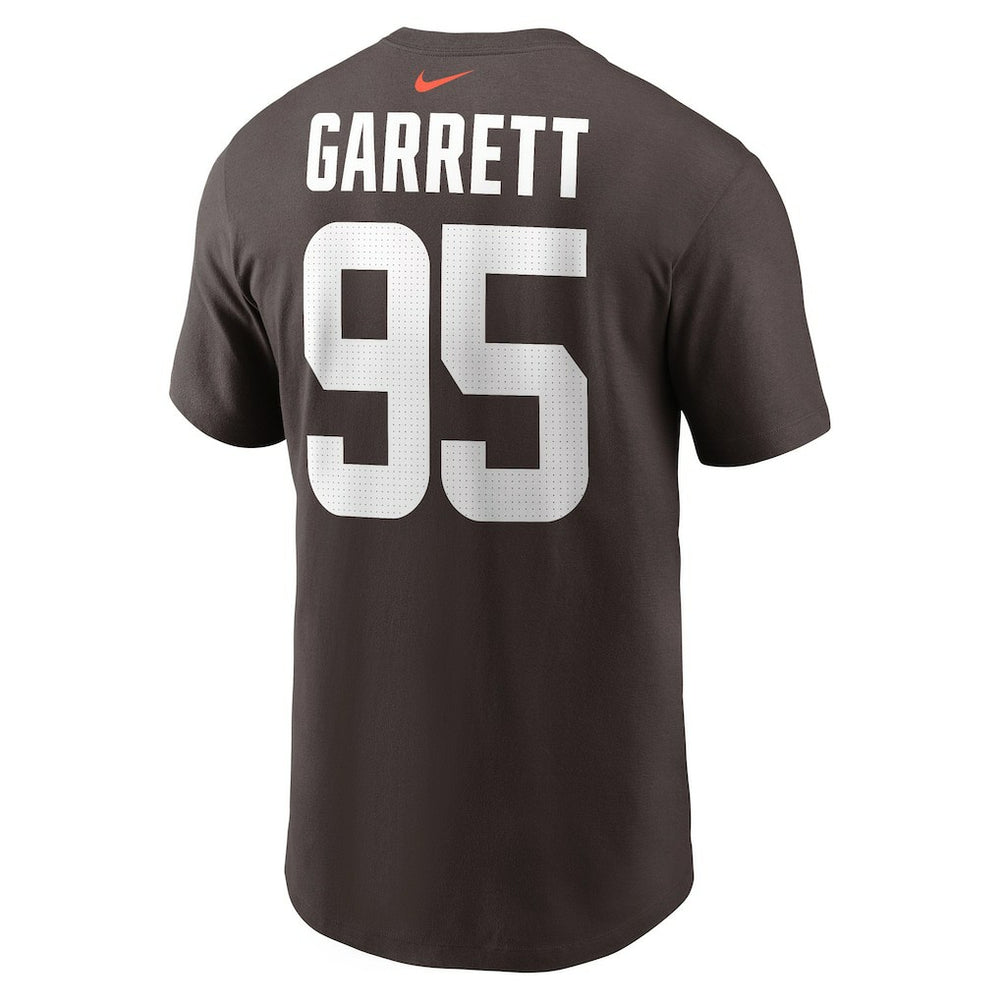 Myles Garrett Cleveland Browns Player Name & Number T-Shirt - Brown T-shirts