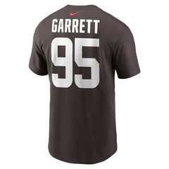 Myles Garrett Cleveland Browns Player Name & Number T-Shirt - Brown T-shirts
