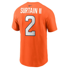 Patrick Surtain II Denver Broncos Name & Number T-Shirt - Orange T-shirts