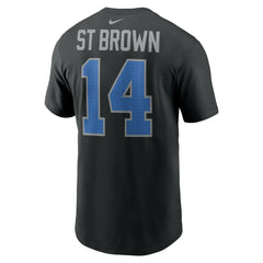 Amon-Ra St. Brown Detroit Lions Player Name & Number T-Shirt - Black T-shirts