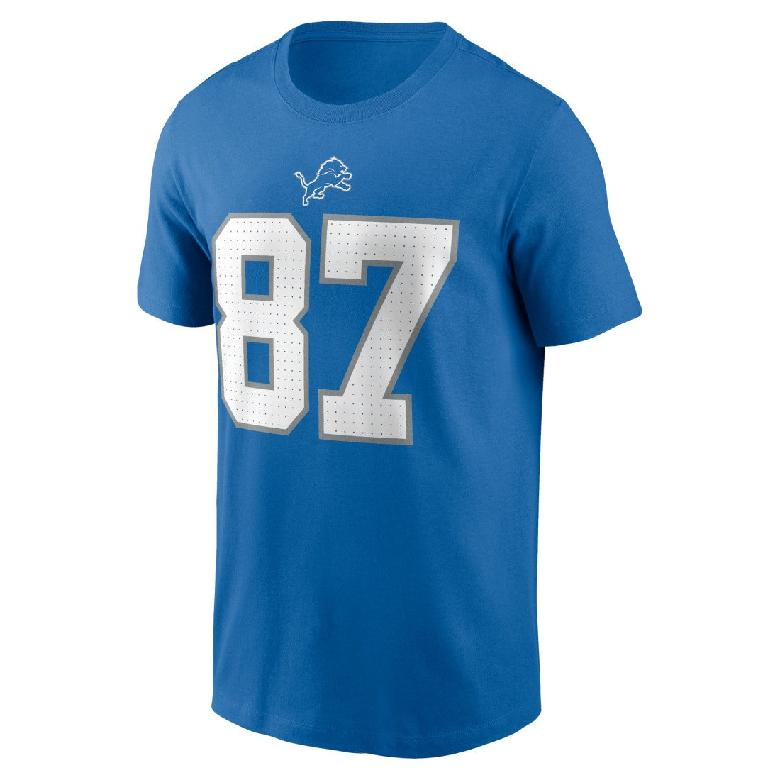 Sam LaPorta Detroit Lions Name & Number T-Shirt - Blue T-shirts